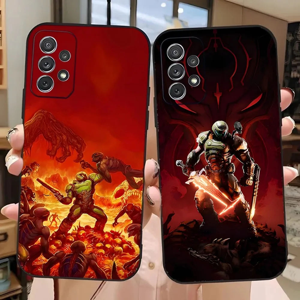 

D-DoomS Game Eternal Slayer Phone Case For Samsung Galaxy A13,A21s,A22,A31,A32,A52,A53,A71,A80,A91 Soft Black Phone Cover