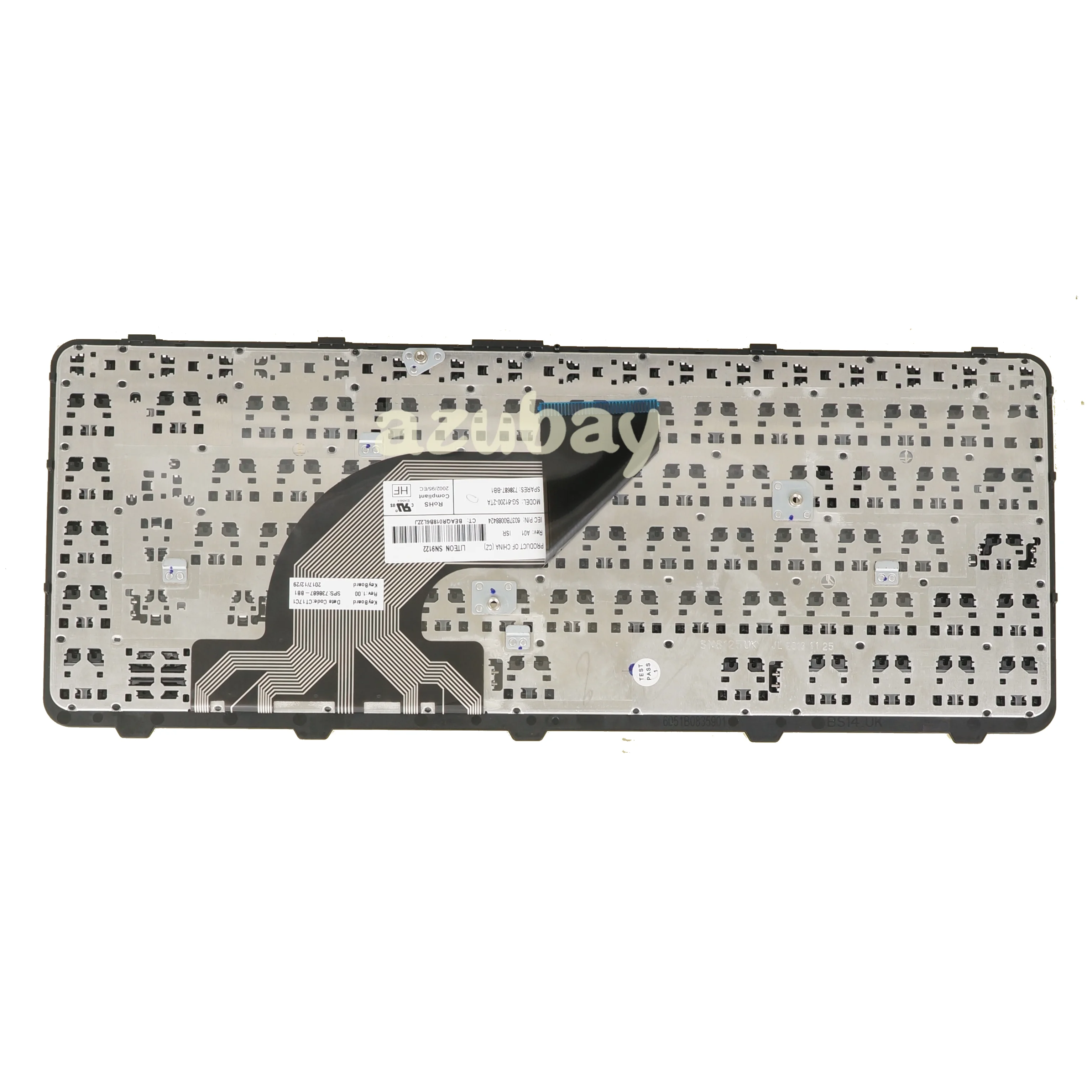 No Backlit Keyboard for HP Probook 640 G1, 645 G1, 650 G1, 655 G1, 738687-BB1 FL1,SN9122, Hebrew Czech Slovak, No Pointer