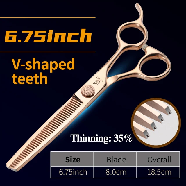 Fenice JP440C Stahl 6,5/6,75/7/7,25/7,5 Zoll Haustier Hunde Pflege Schere Set Gerade Gebogene Effilierschere Schere Für Hunde