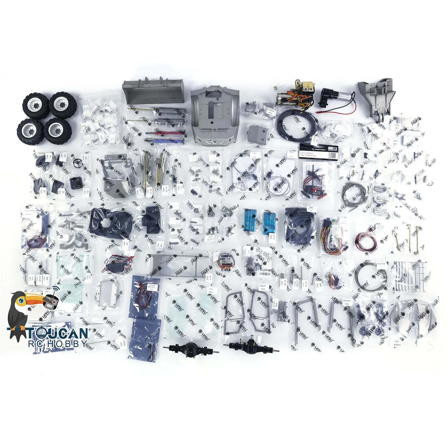 LESU RC Hydrauliklader Aoue-MCL8 Kits 1/14 Metall unlackiert unmontiert Engineering Truck Modell Licht Sound Spielzeug TH22928