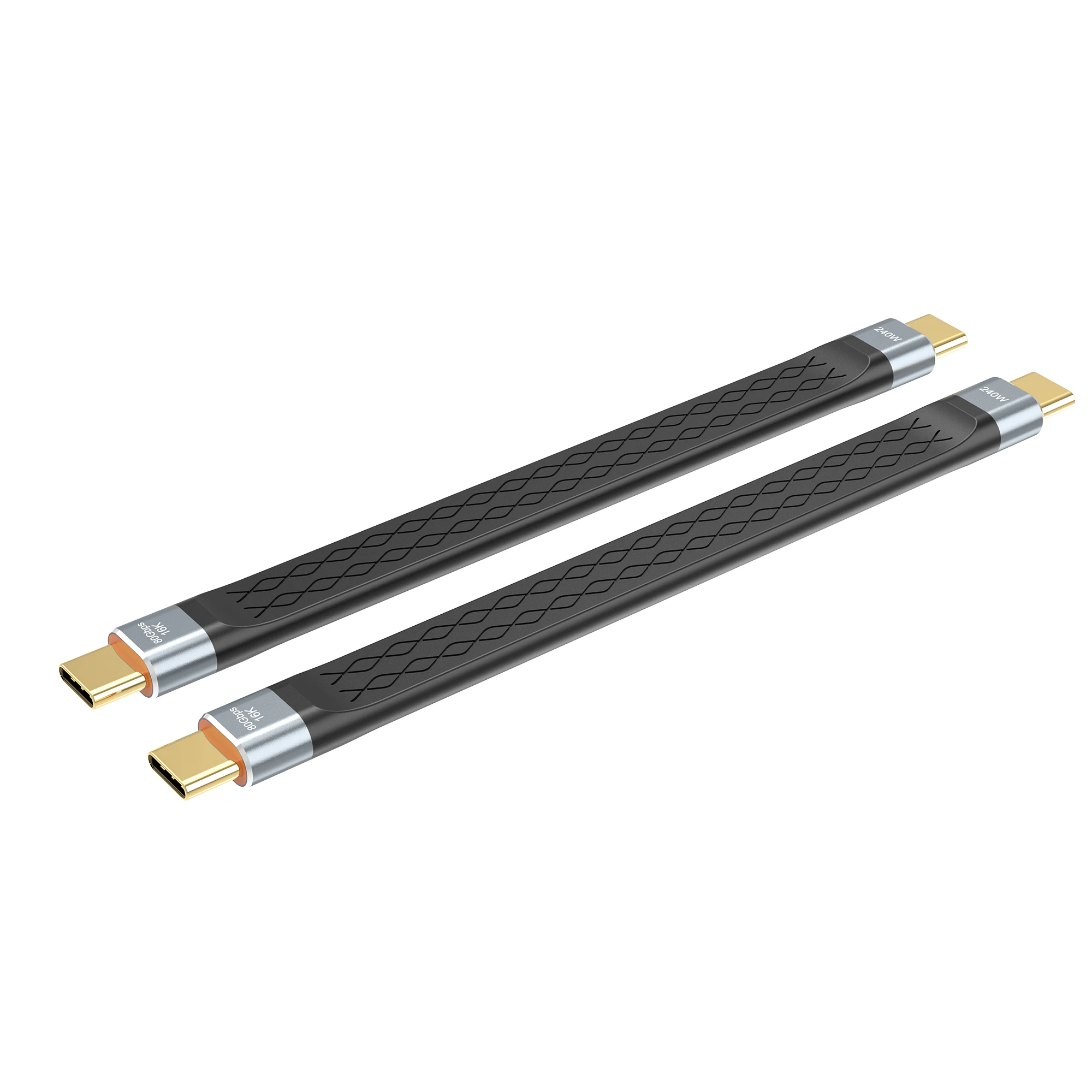 CableDeconn W0405-Z 80Gbps USB C 4 Data Cable Compatible With Thunderbolt 4/5 Flat FPC USB C Cable 240W Pd Suitable For iPhone