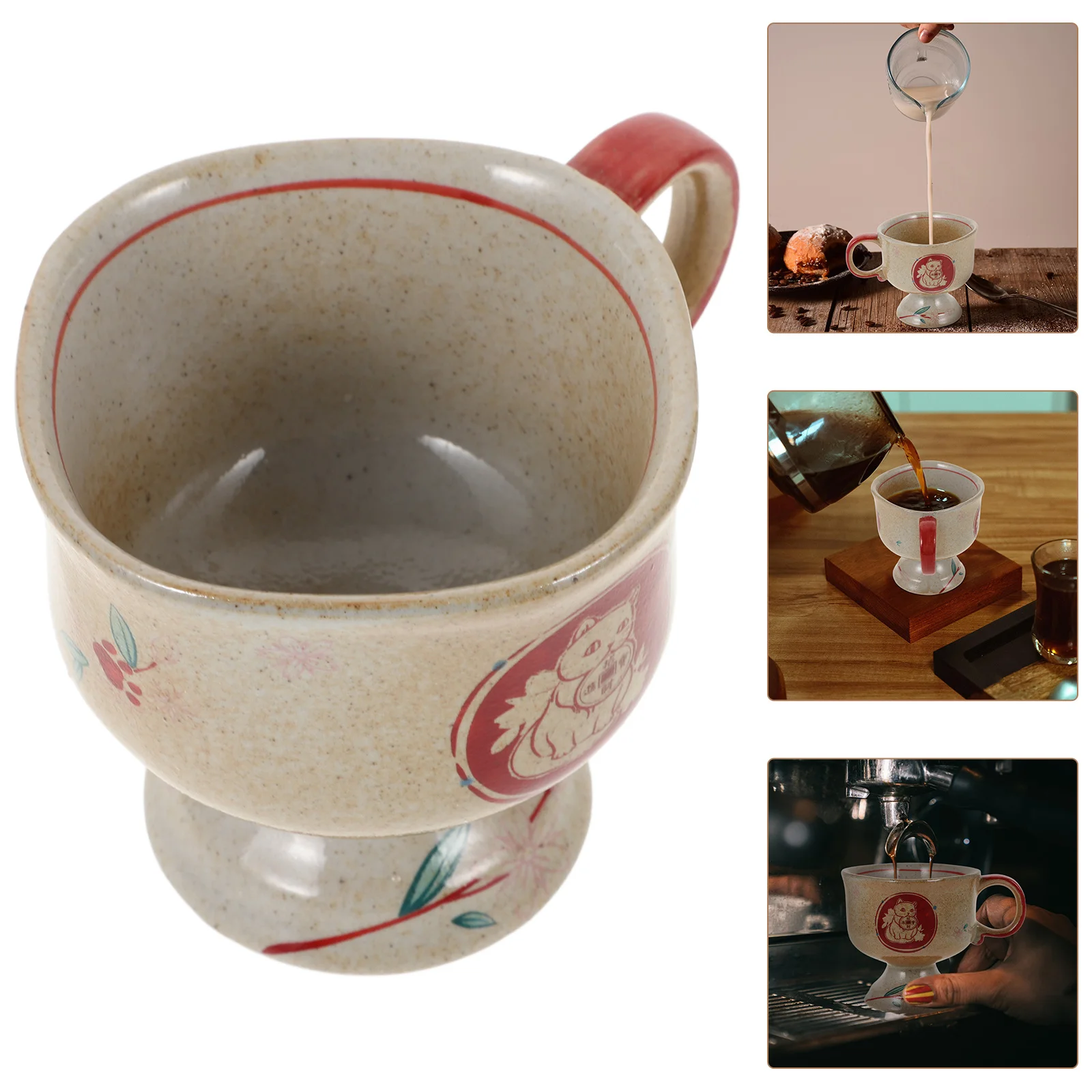 

Ceramic Tea Cup Decorative Tea Container Aesthetic Functional Design Perfect for Office and Home Use Coffee Drinking Mugs