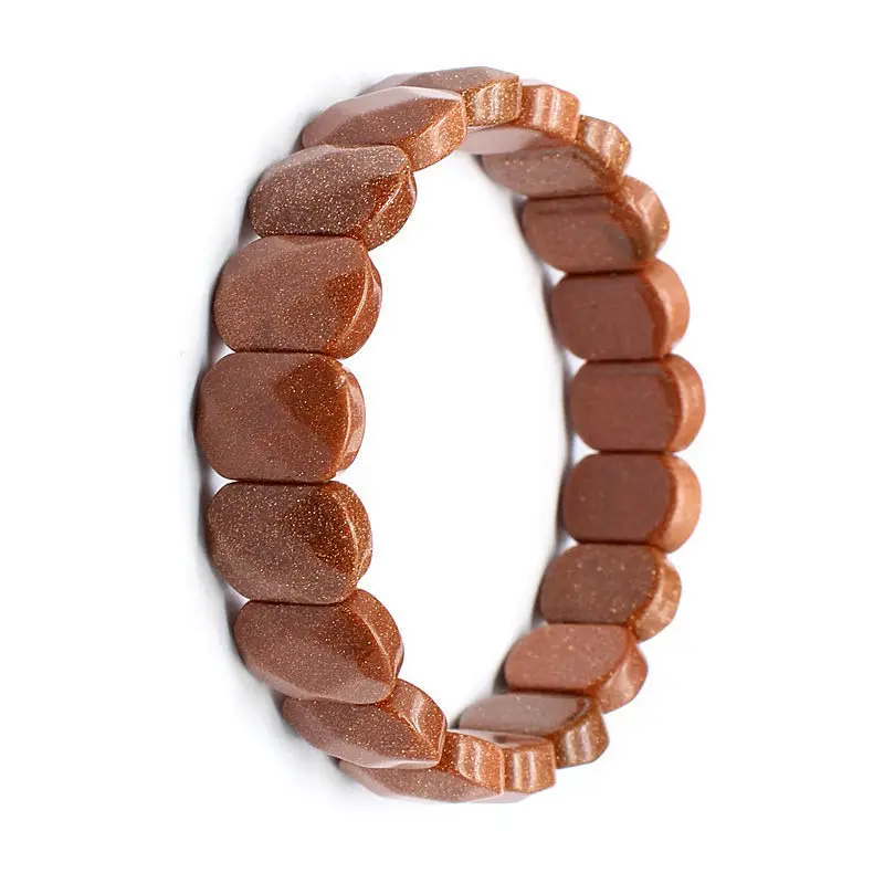 

natural stone beads golden sand jewellery making materials diy accessories for bracelets charms abalorios Handmade bead string