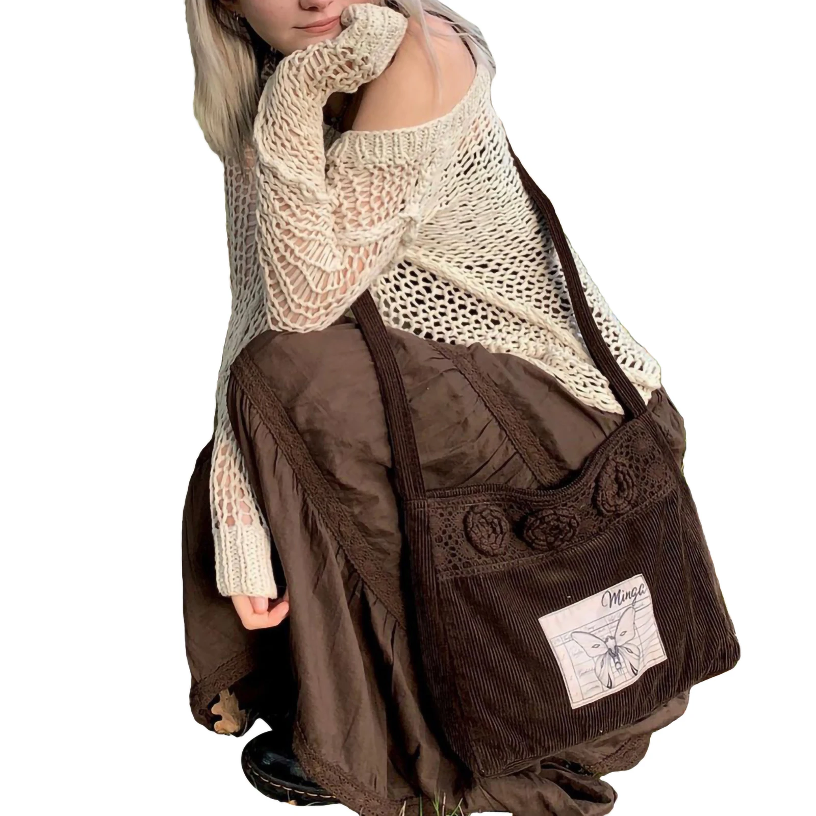 Nouvelle mode femmes jupe longue, Vintage élégant solide plissé automne balançoire jupe pour décontracté quotidien