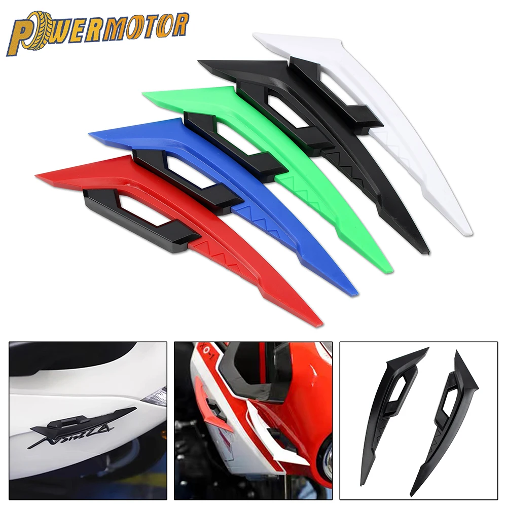 Motorcycle Winglets Front Side Spoiler Dynamic Wing Front Motorbike Fixed Wind Wing Enduro For 250SR Moto Universal Accesorios