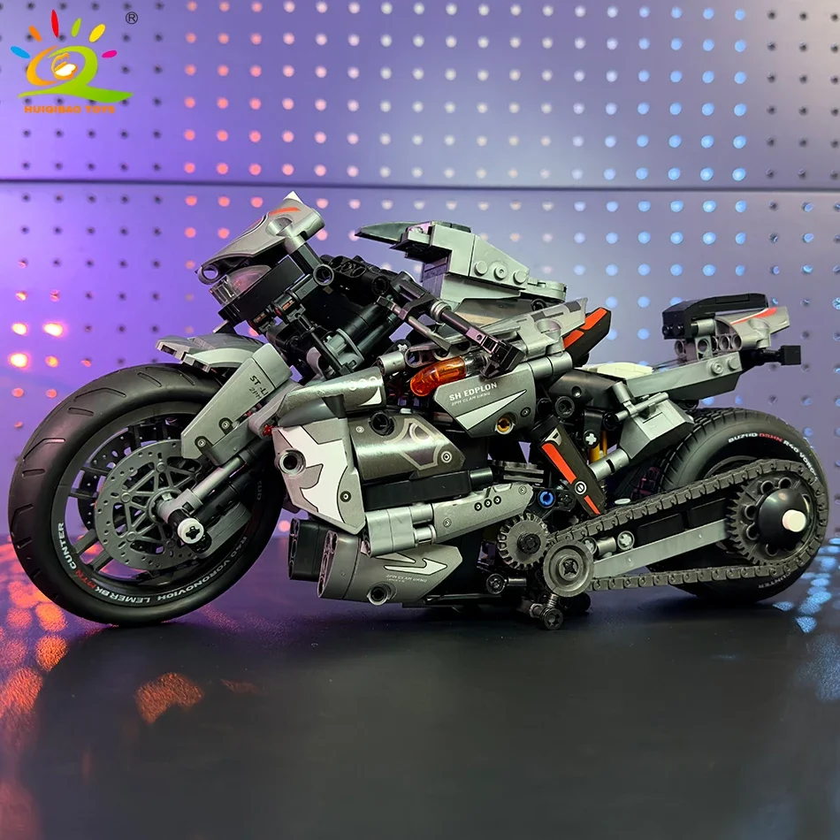 

800+Pcs High-tech Classic Motorbike Building Model Blocks City Road Racer Bricks Moto Christmas Gifts Toys for Kid Boys Adult