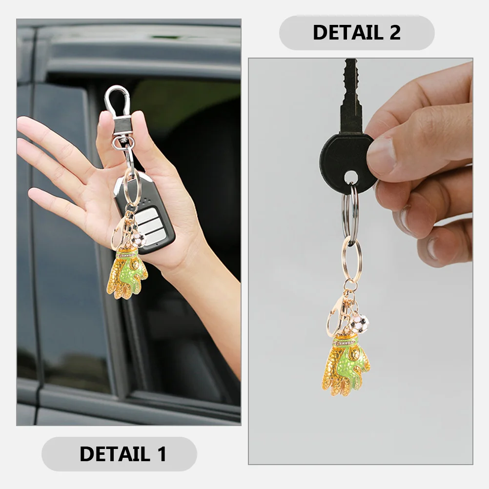

2pcs Football Keychain Metal Car Ring Purse Pendant Backpack Hanging nament Backpack Hanging Keychain Lightweight Car Key Ring