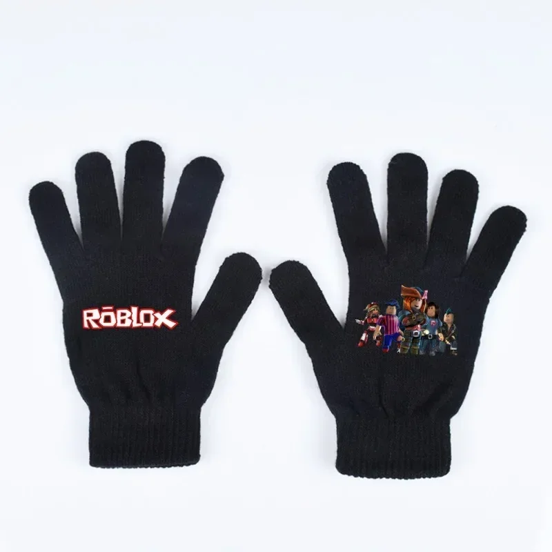 Roblox Anime Game Gloves New Fashion Printed Knitted Warm Gloves for Men and Women Winter Christmas Cartoon Birthday Gifts