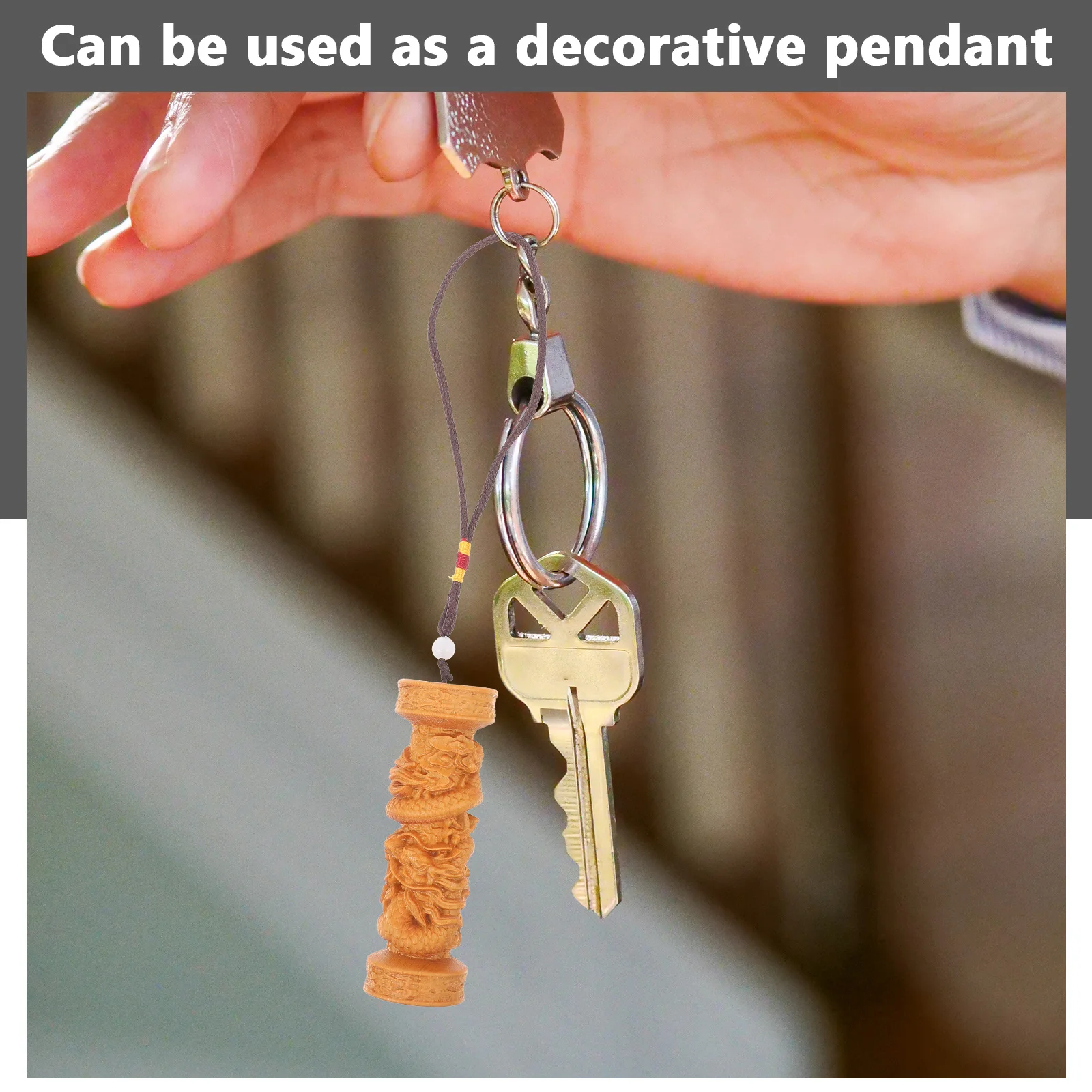 

Wooden Carved Elegant Handcrafted Hanging Ornament For Phone Keychain Charms Keychain Bag Car Decor Charm Accessory