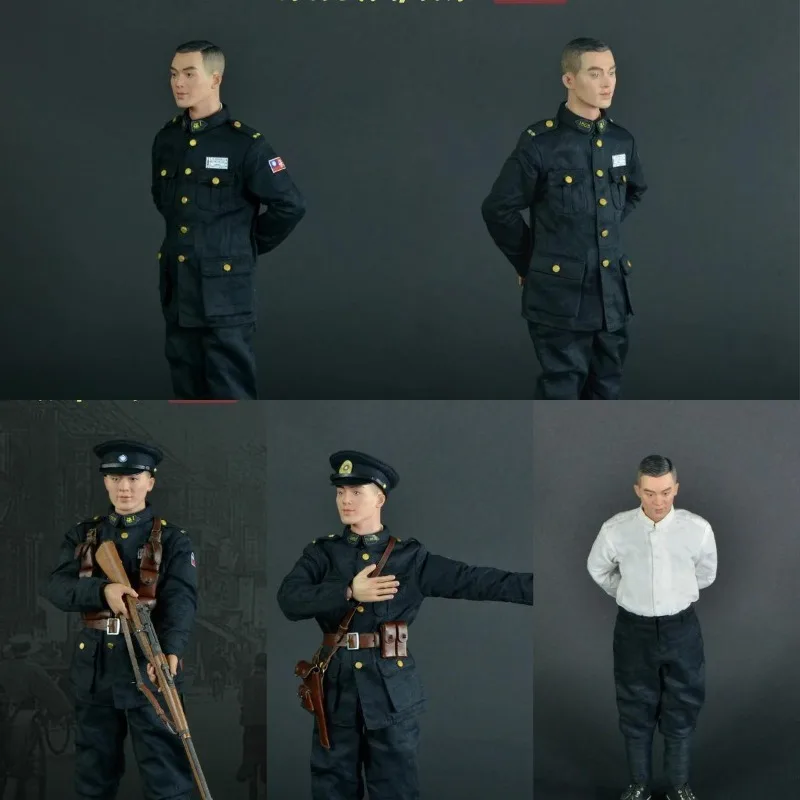

BGM X BGM-004 1/6 Male Soldier Shanghai Gunner Rifleman Police Uniform Equipment Clothes Set Model Fit 12'' Action Figure Body