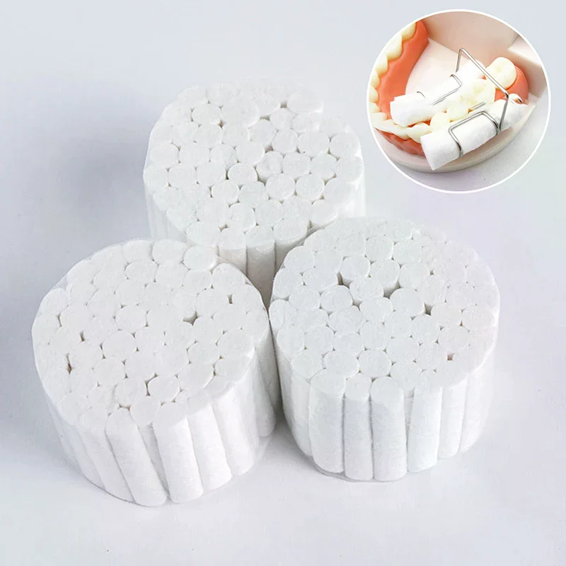 50/100/200 قطعة لفة قطن الأسنان المتاح مواد طبيب الأسنان منتج تبييض الأسنان عالية الامتصاص لوازم جراحية مرقئ