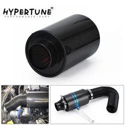 Hypertune - Universal Racing Air Filter Box Carbon Fiber Cold Feed Induction Kit Air Intake Kit With Fan or Without Fan