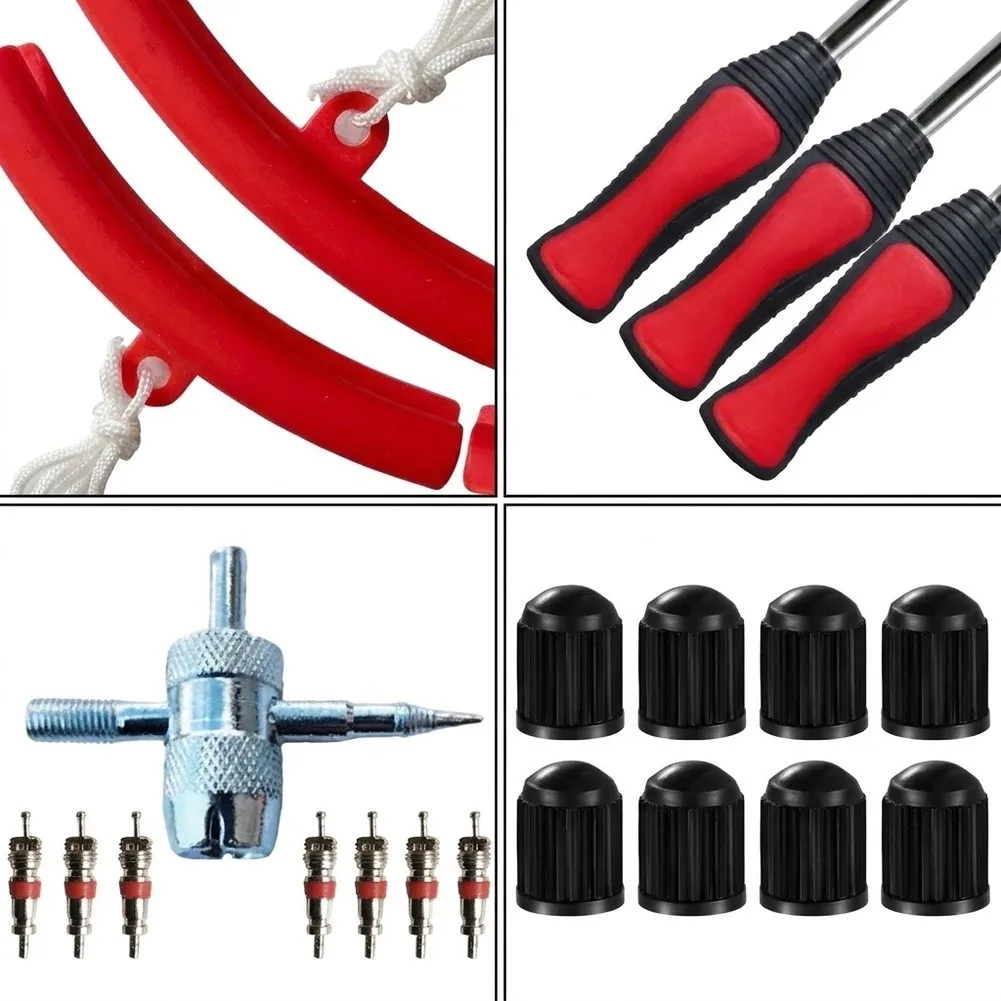 375mm Tire Change Kit 26-Piece Stainless Steel Lever Set Designed for For motorcycle For dirt Bike Tire Installation