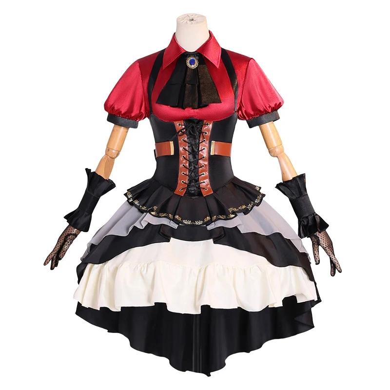

Anime BanG Dream Cosplay Costume Ave Mujica Band Togawa Sakiko Uniform Wig Halloween Dress fg8