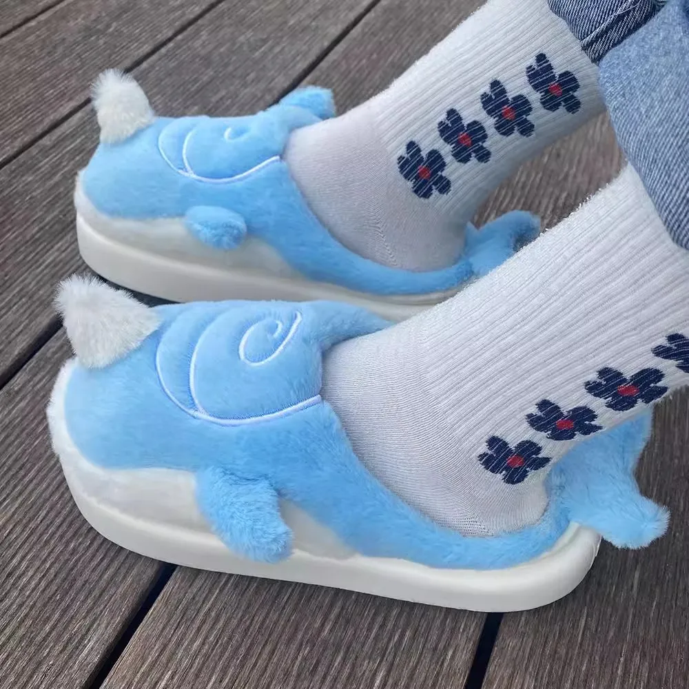 Halloween Genshin Tartaglia Odgrywanie ról Kapcie dla par Śliczne pluszowe kapcie Sky Whale Grube dno Domowe ciepłe odgrywanie ról