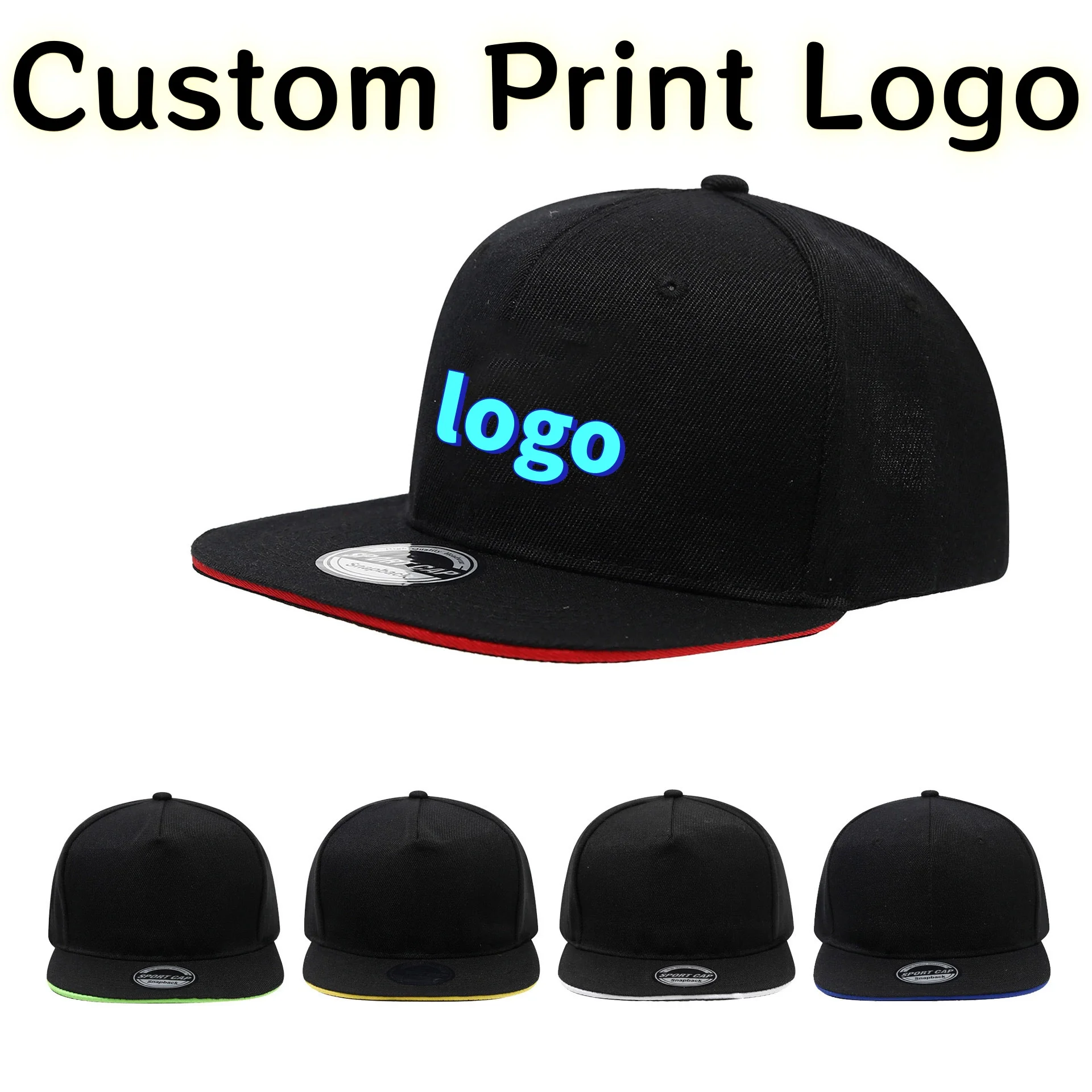 Customized Printed Logo New Model Men's Flat Edge Sandwich Baseball Caps Women's Hip-Hop Minimalist Duck Tongue Hats