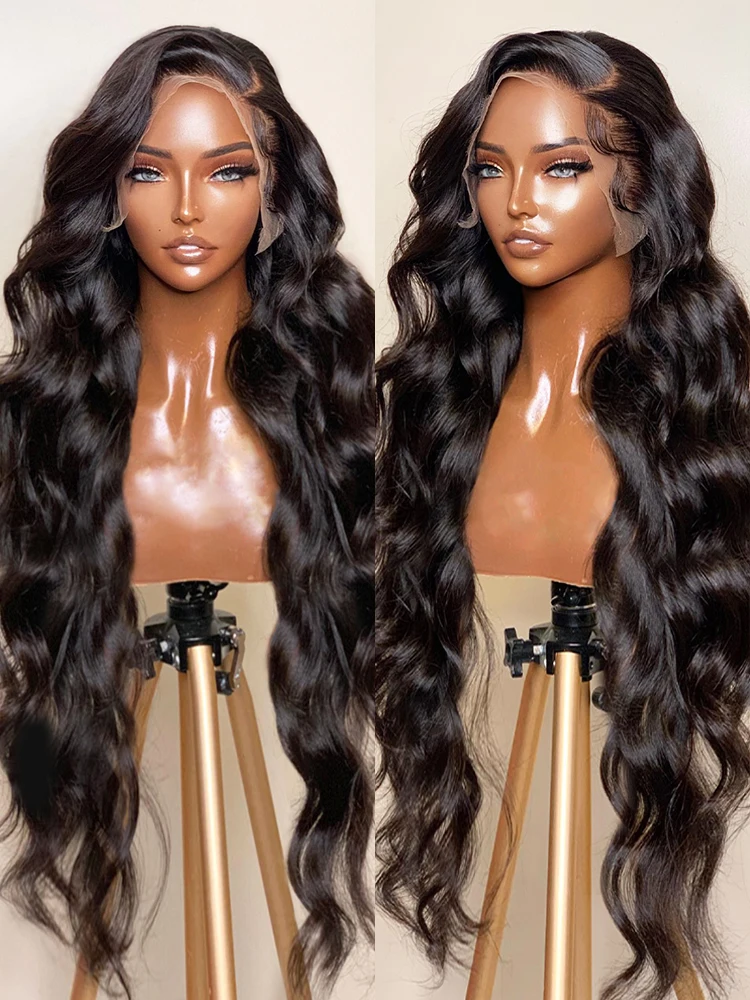 13x6 HD Lace 30 32 Inch Bone Body Human Hair Lace Frontal Wigs For Women Brazilian Pre Plucked 13x4 Body Wave Lace Front Wig