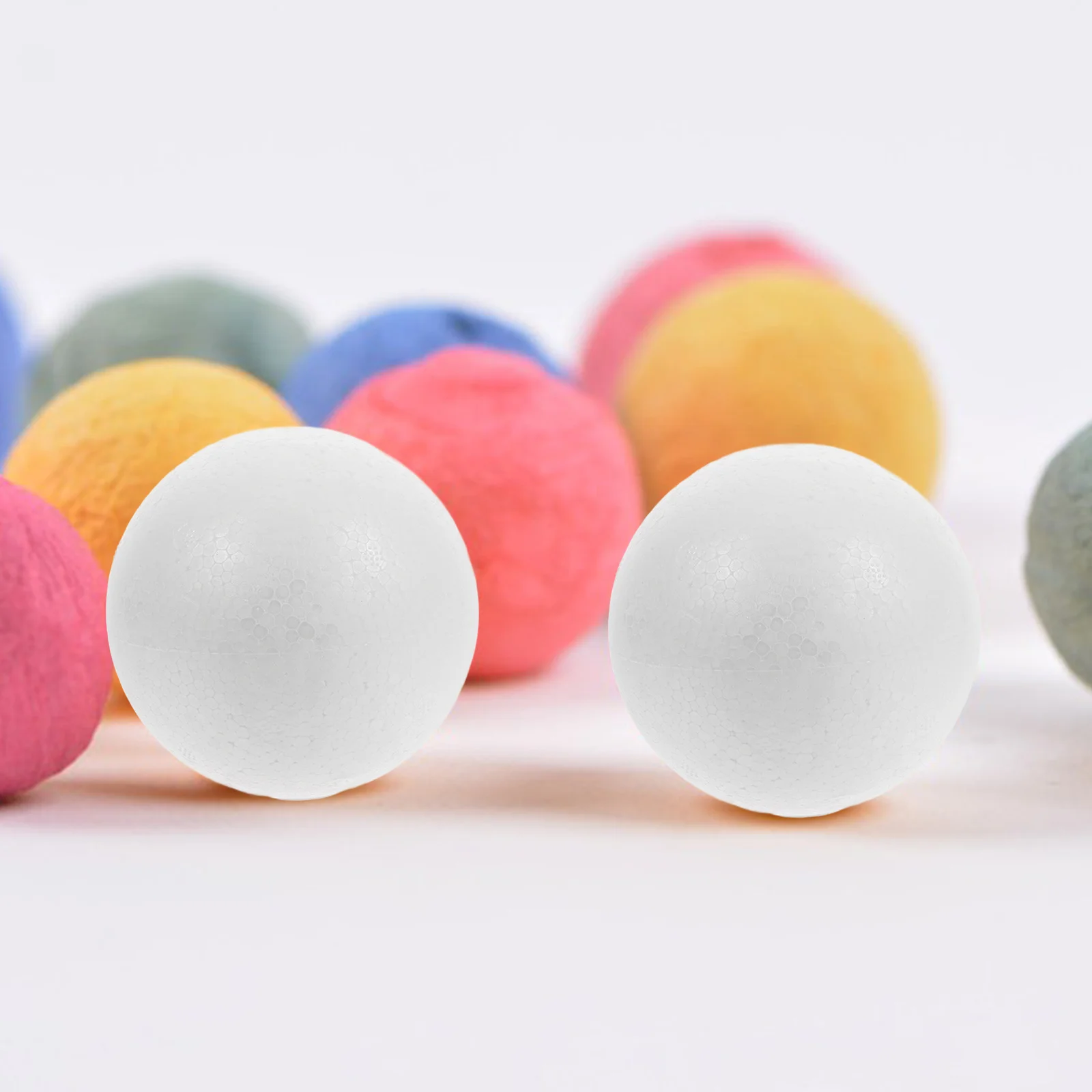 

10 Pcs Foam Ball Decoration Polystyrene Balls White Craft Christmas Solid DIY Child