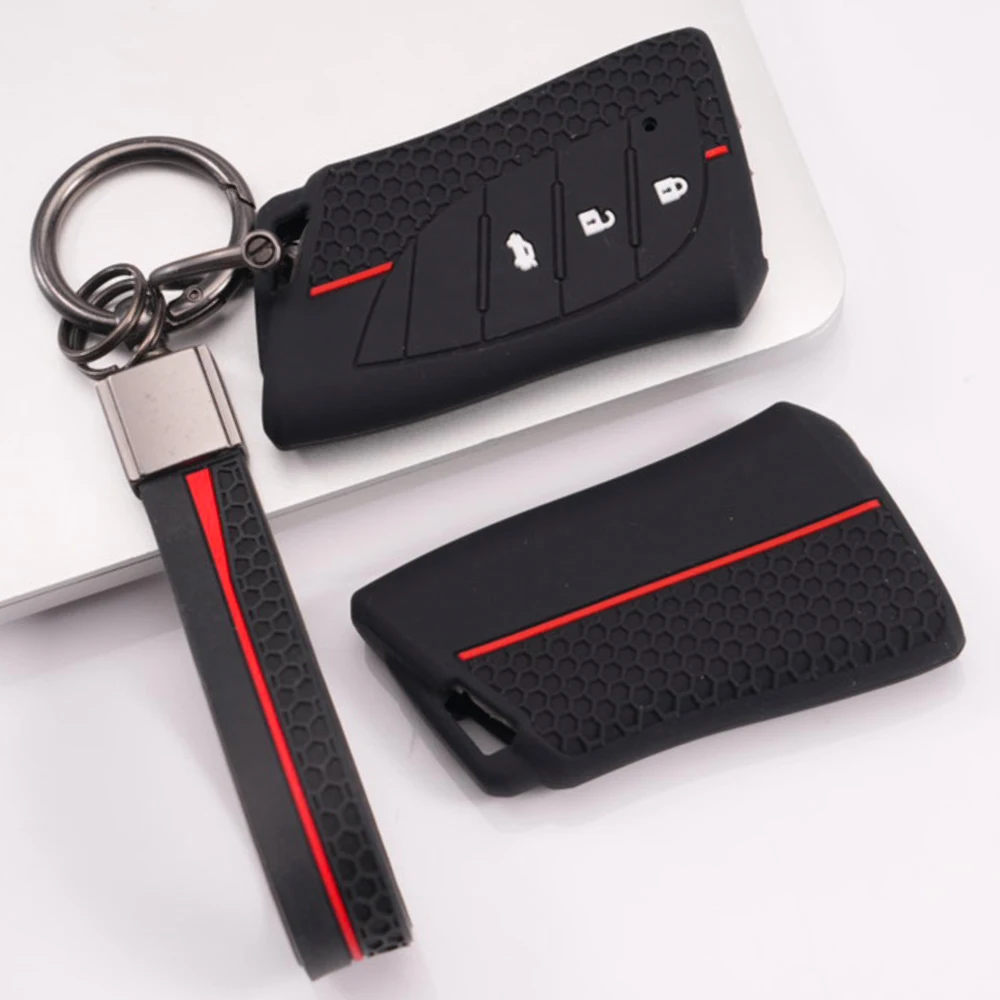 Silicone Key Cover With Lanyard For Lexus NX ES UX US RC LX IS 250h RX 350h LS 450h 260h 300h UX200 LM350H LM500H ES200 ES350