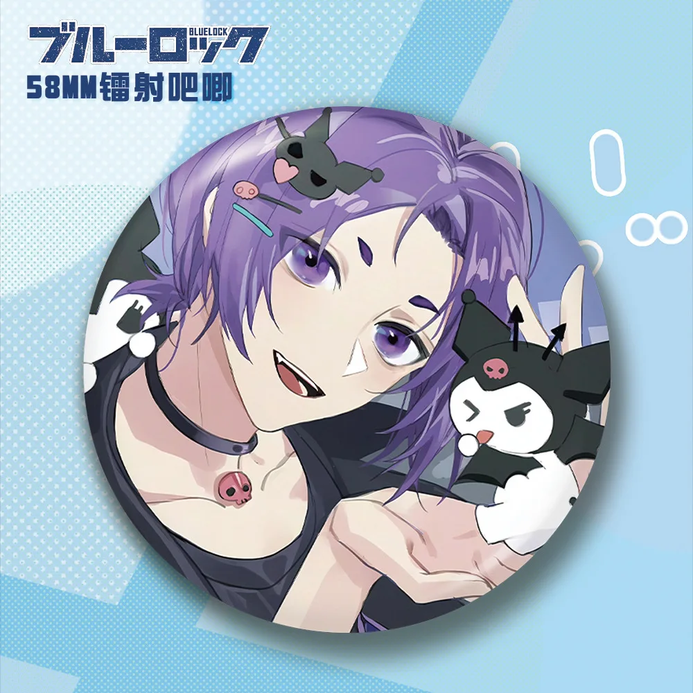 قفل أزرق 58 مللي متر شارة ليزر ناجي سيشيرو ميكاجي ريو أنيمي البضائع الأزرق قفل أزرق مقتنيات أنيمي الأزرق قفل ميرش #3