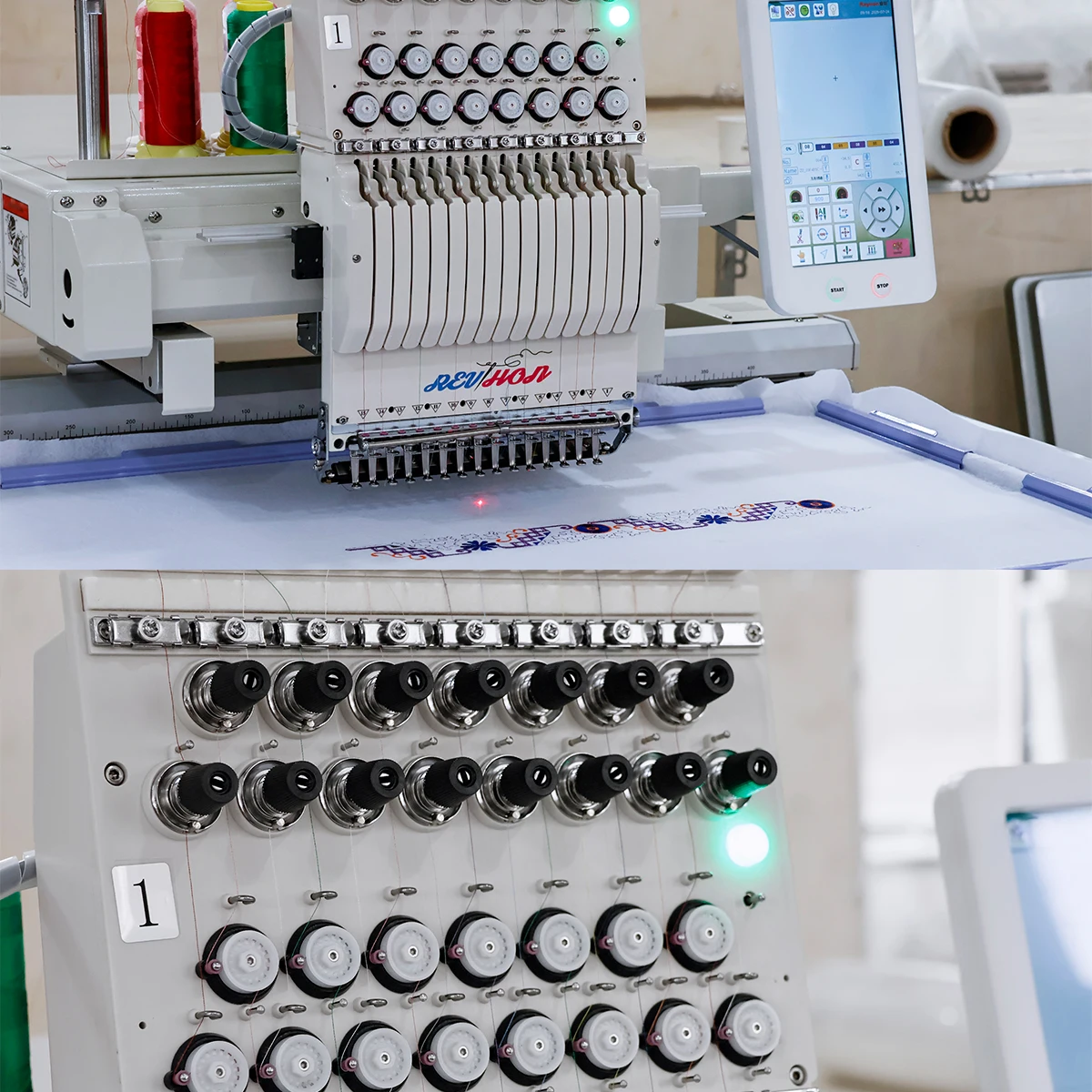 Revhon High Speed Single Head  Embroidery Machine Large Working Area 800*500mm Support Photo Embroidery Factory Directly Sale