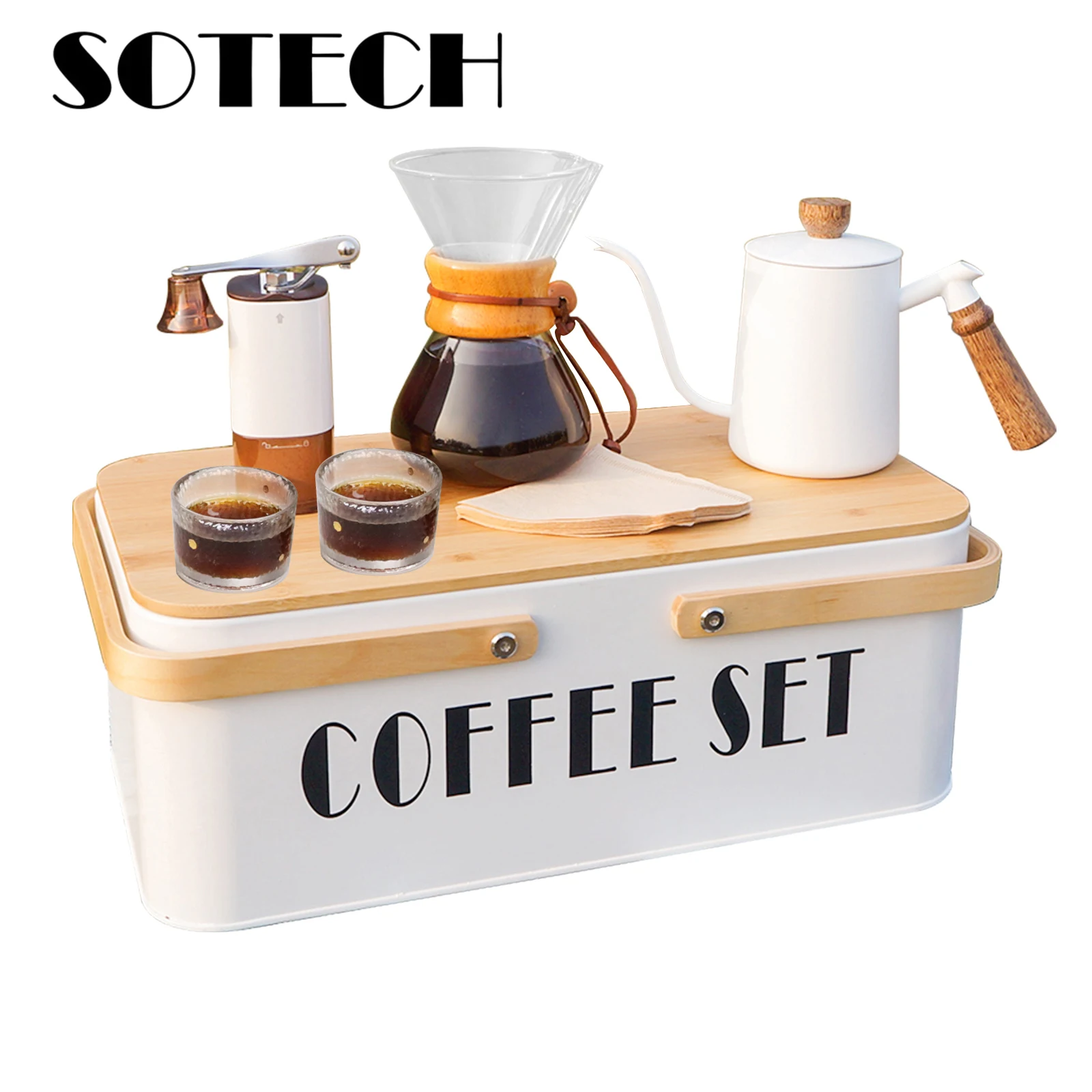 Inverted coffee dropper set 400ml glass filter cup funnel dropper brewing cup outdoor camping coffee set with filter paper
