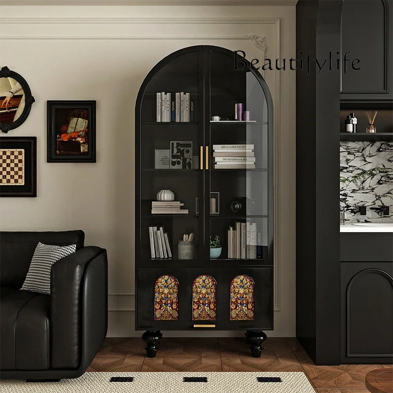 X Bookcase Storage Integrated Solid Wood Storage Student Home Floor With Cabinet Door Bedroom Display Storage Cabinet