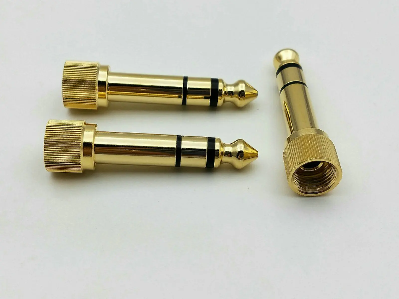 Imagem -04 - Ouro Stereo Audio Headphone Parafuso 6.35 mm a 3.5 mm Plug