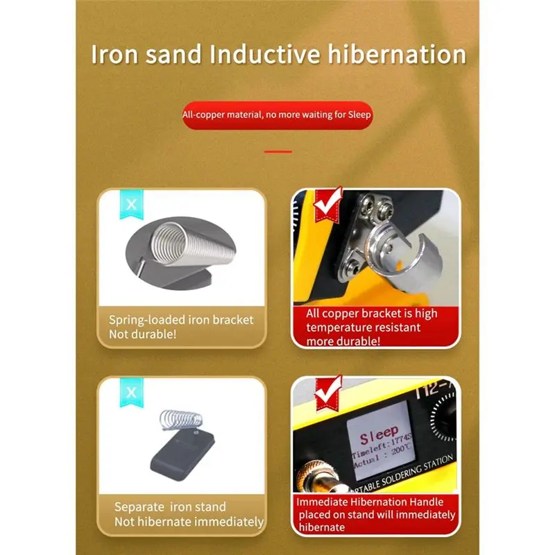 A74E-T12-A Plus Cordless Soldering Station Solder Iron For 18/20V Max Li- Battery For DIY Kit