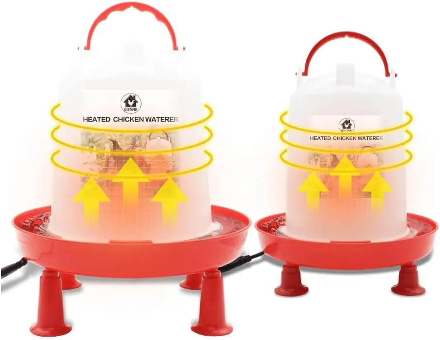 

Heated Drinking Water Kettle for Chickens, Ducks and Geese with Anti-freezing Function.