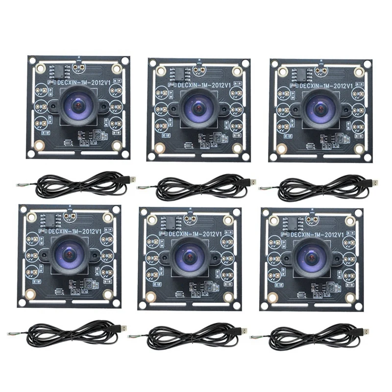 B34B-6PCS 100 Graden Camera Module 1MP OV9732 1280X720 30Fps USB Camera Module Drive Gratis met 1.5M Kabel Voor Winxp/7/8/10