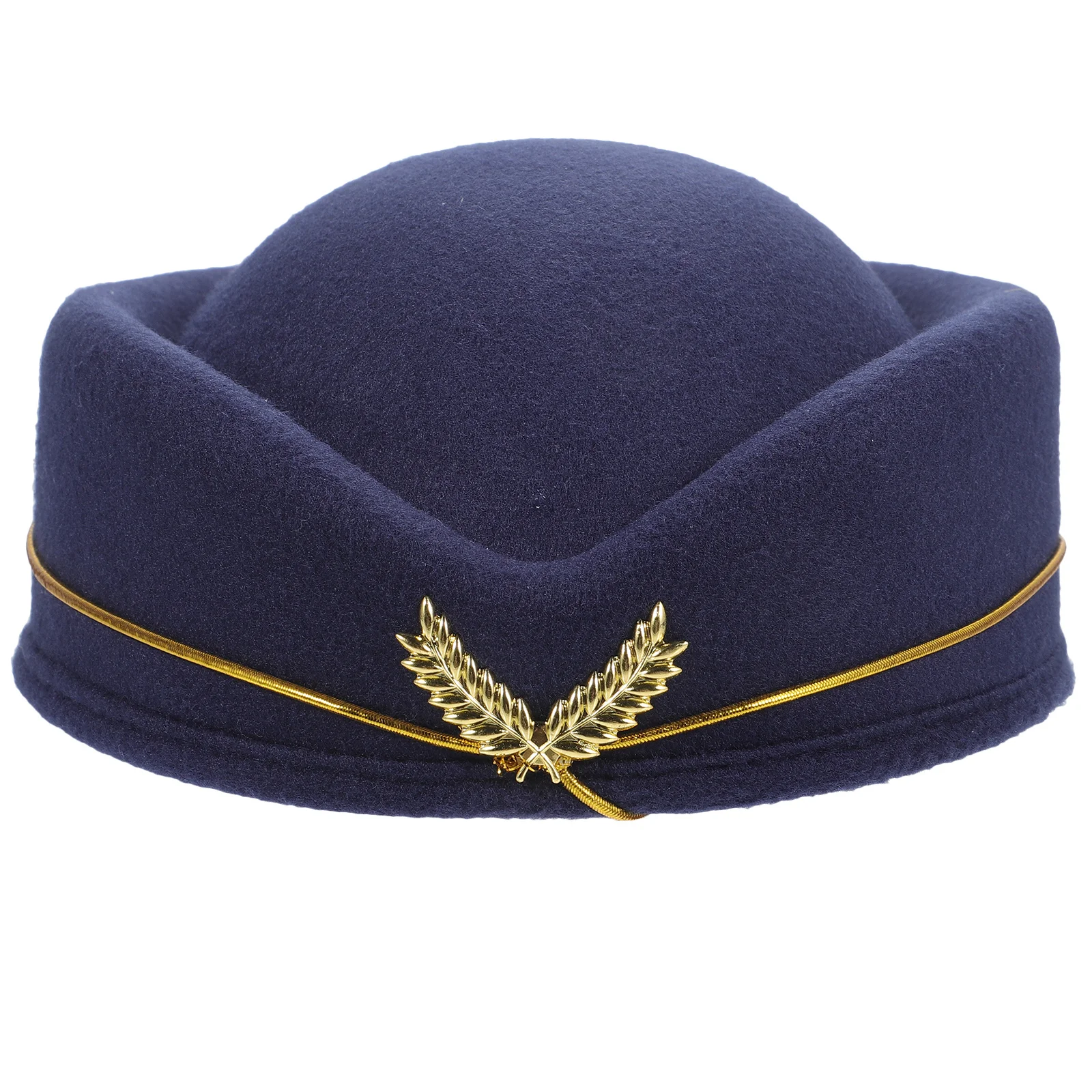 Airline Stewardess Hat Woolen Beret Style For Halloween Cosplay Party Performance Uniform Costume Decor Attendant