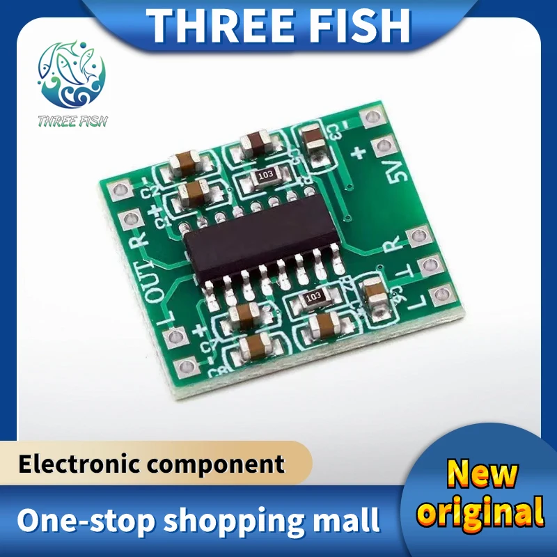 

PAM8403 Super mini digital amplifier board 2 * 3W Class D digital amplifier board efficient 2.5 to 5V USB power su