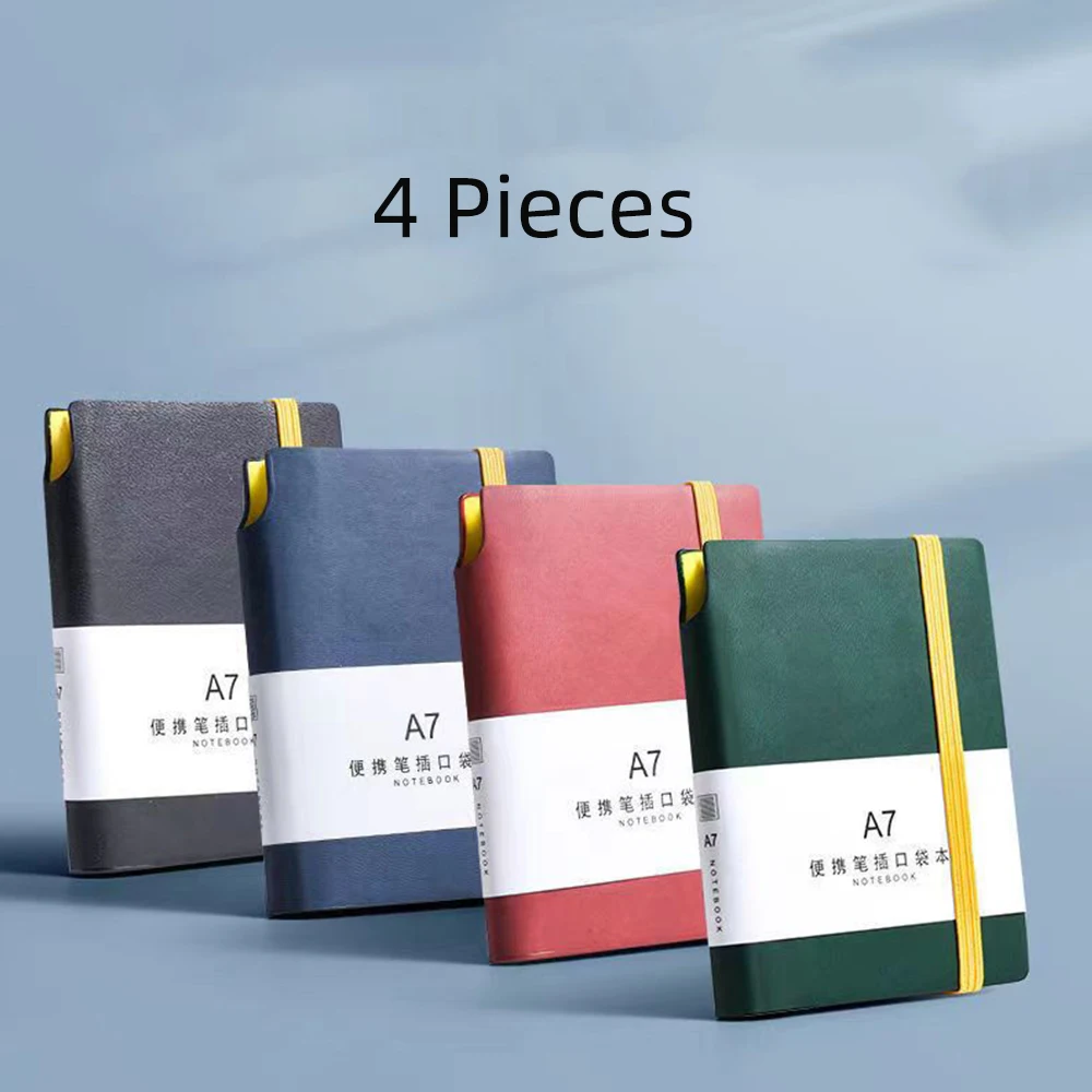 A7 Notebook Beautiful Pockets Mini Portable Notebooks 200pages Business Stationery Thick Female Small Journal For School Weekly