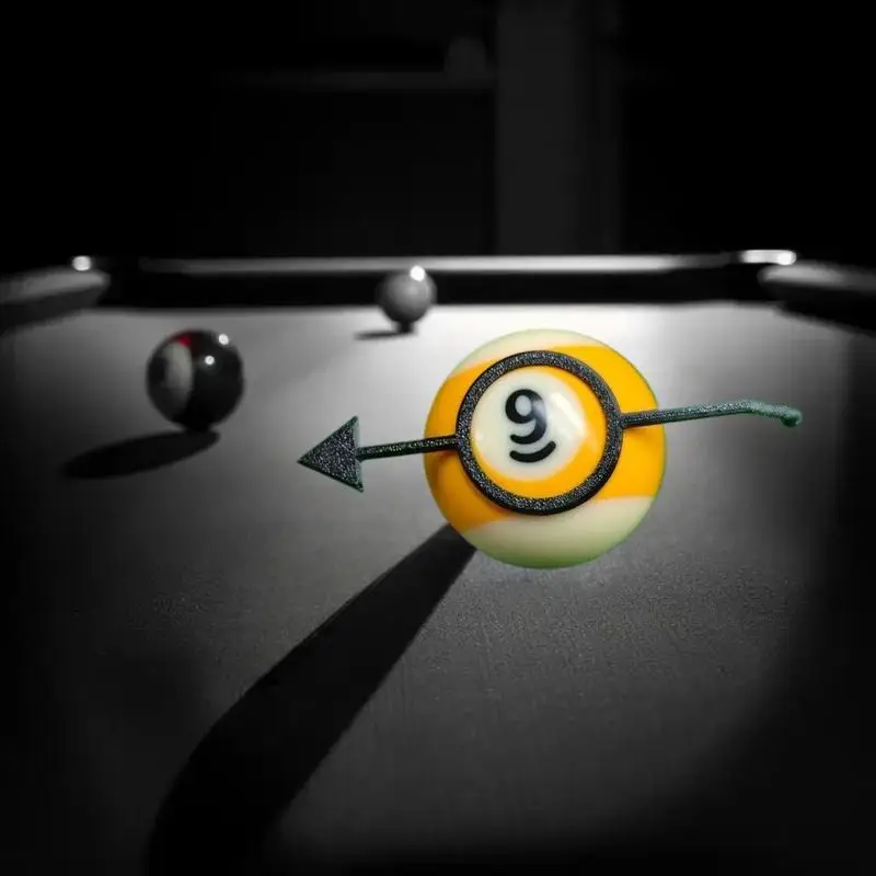 Improve your Pool Skills: Aiming Guide and Ball Position Marker Accessory for Greenhorns, Kids, Intermediate Level Players