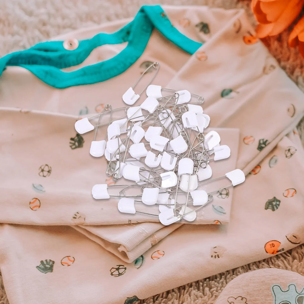 

60Pcs Cartoon Baby Pin Safety Brooches for Cloth Diapers and Adult Scarves Easy to Use and Store Safety Pin Diaper Buckle