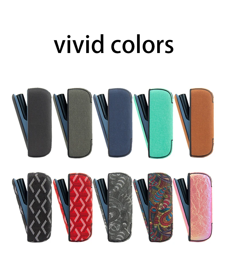 New PU Leather Protective Cover + Side Cover Multicolor Personalized Storage Protective Case cigarette case cover for iqos iluma