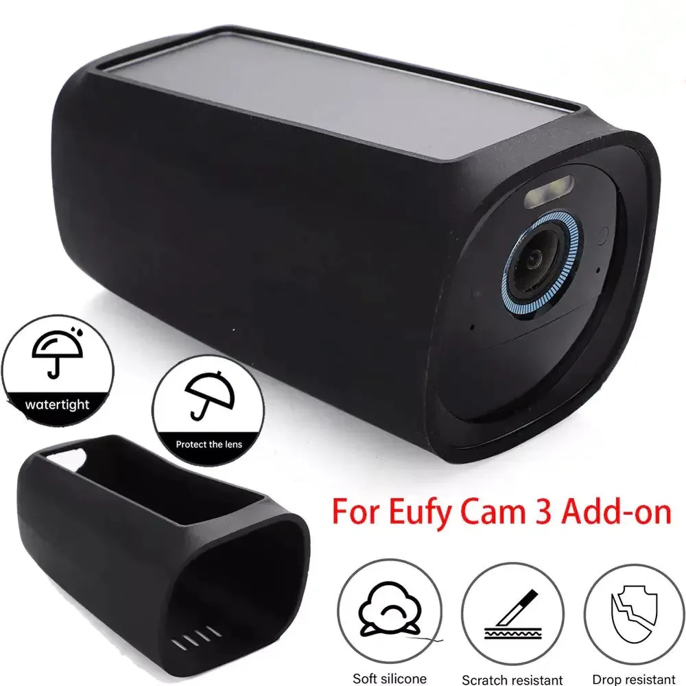 Protective Silicone Skin for EufyCam 3 Add-on Wireless Home Security Camera Easy-Install Weatherproof Flexible Eufycam Cover