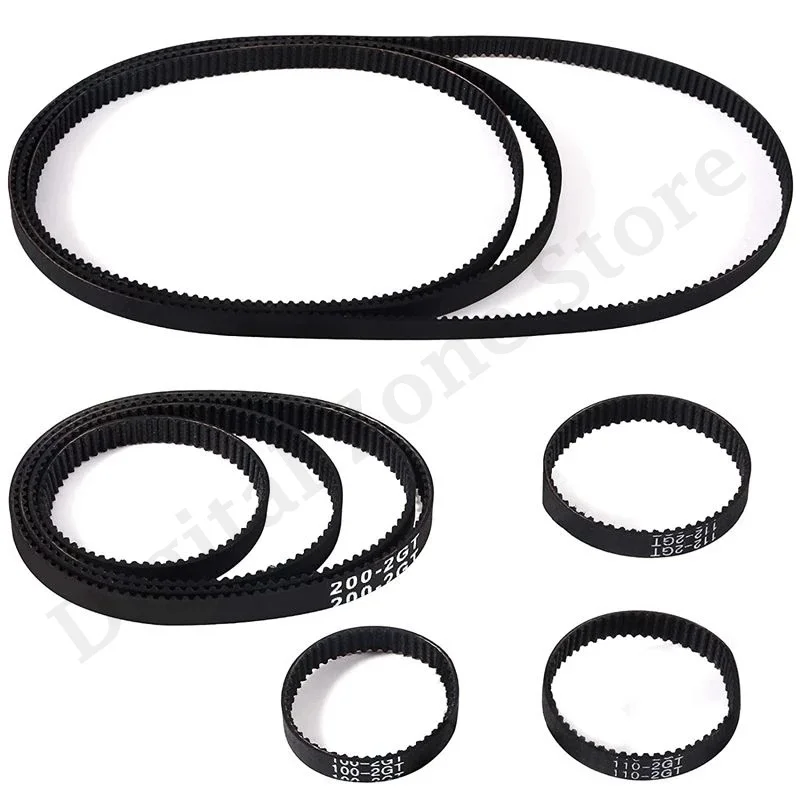 

10Pcs 2GT Timing Belt 6mm Width Closed Loop Rubber Belt for 3D Printer Motor Belt (100 110 112 122 158 190 200 280 300 400mm)