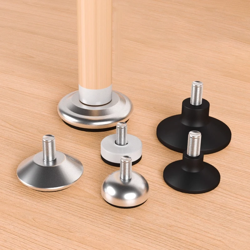 10PCS Chair Desk Cabinet etc Furniture Levelers Screw In M6-M10 Adjustable rubber foot sliding pad accessorie Two-color option
