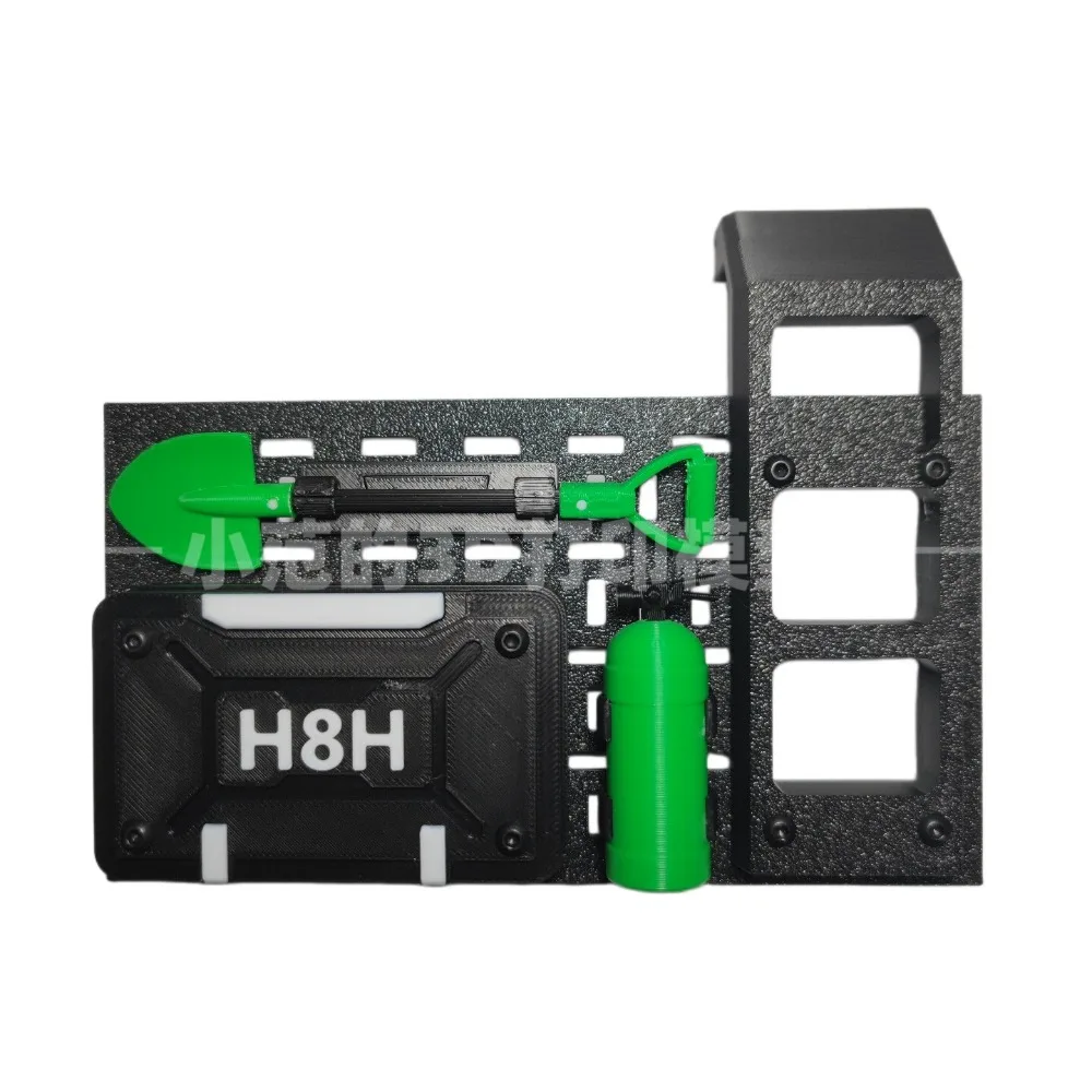 RC Rear Window Extension Plate customizable size Magnetic Rescue Box Ladder Shovel Extinguisher Kit 1/8 For MJX H8H RC Accessory