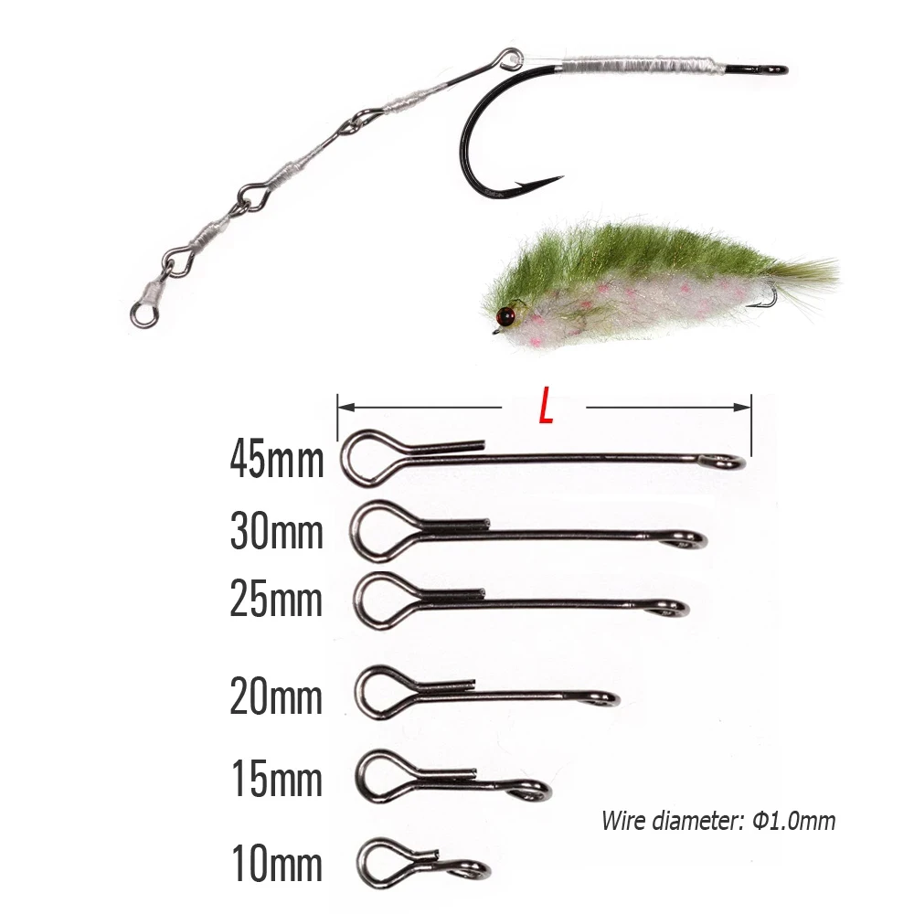 [20PCS] Sculpin Mask Fly Tying Material Hook Shank Articulated Fish Spine 10mm 15mm 20mm 25mm 30mm 35mm 40mm 45mm 50mm 55mm