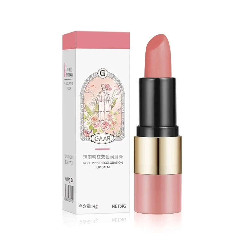 Bálsamo labial rosa hidratante, maquillaje, cuidado labial, hidratante, decoloración, Cosméticos Ms