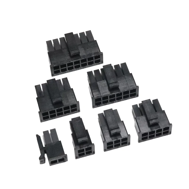 10sets Micro-Fit 3.0 Connector 3.0mm Pitch Male Housing 2P 4P 6P 8P 10P 12 16P 18P 20P 24Pin Mini 5557/43025 Male Shell+Terminal