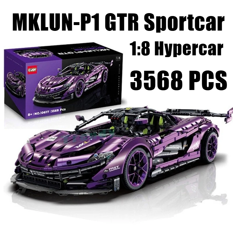 

3568PCS 1:8 P1 GTR Sportcar,City Mechanical Speed Vehicle Supercar Building Blocks Racing Car Brick Puzzle Toys Kids Adult Gifts