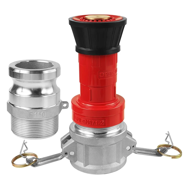 

ABVA-Fire Hose Nozzle,1-1/2Inch NPSH Heavyduty Industrial Fire Hose Constant Flow Fog Nozzle With 1.5Inch Camlock Fitting