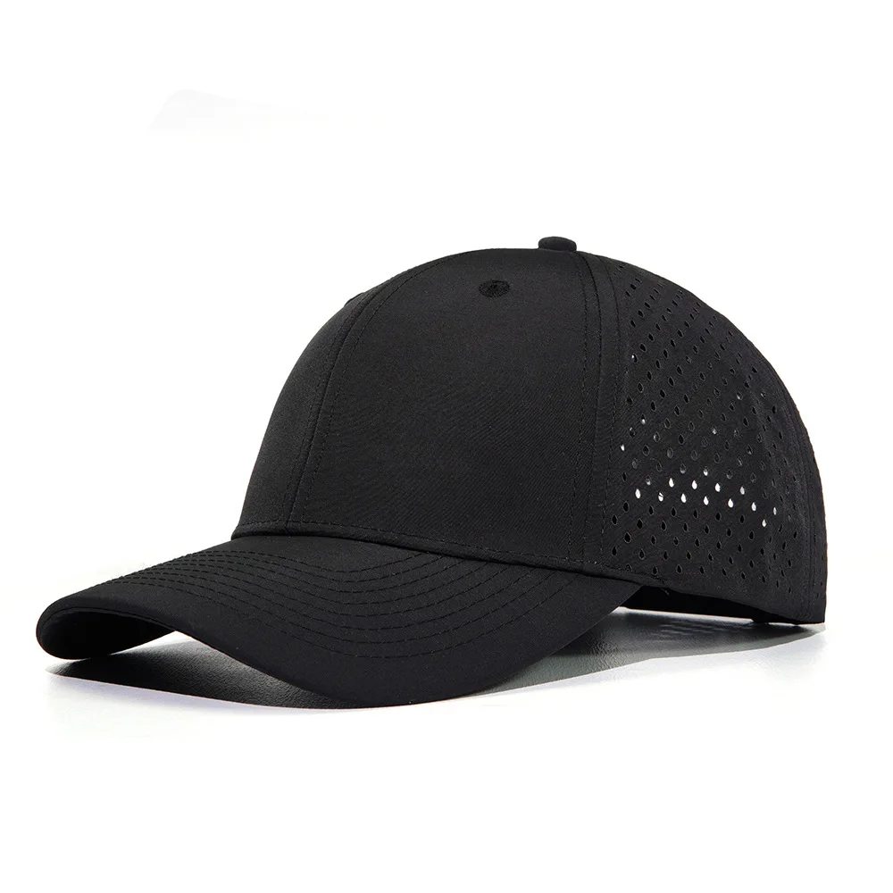 Customized Printed Logo Sun Protection Waterproof Men's Golf Baseball Caps Women's Fashionable Laser Perforated Duck Tongue Hats