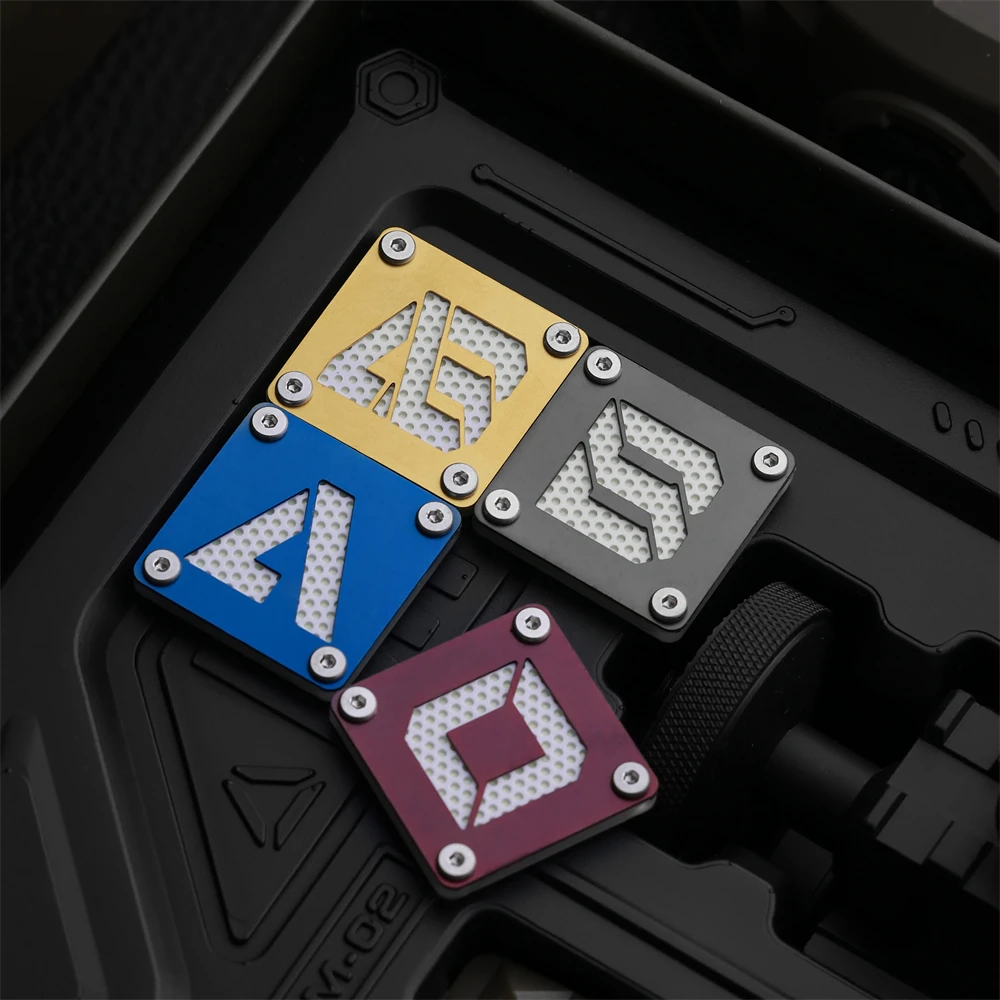 Titanium Alloy Blood Type Patch Tactical Badge Hollow Design Purple Grey Gold Blue Color for Clothing Bag Vest Decoration 1 Inch