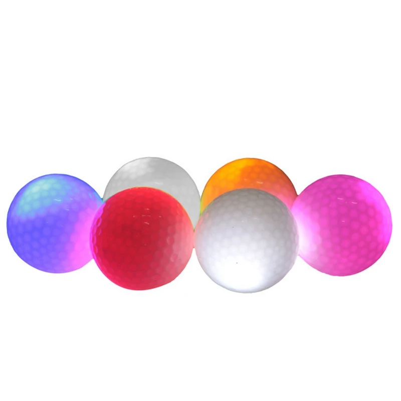 

6Pcs Glow Dark Golf Balls Light Up LED Golf Balls Night Sports Glow Dark Golf Balls For Men Training Golf Practice Ball