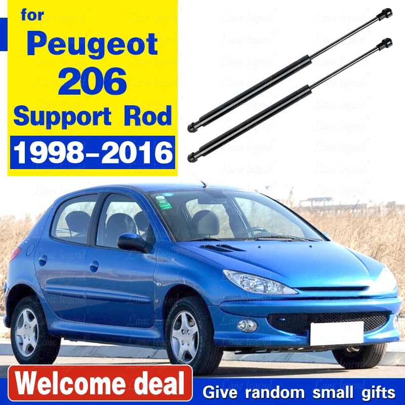 For Peugeot 206 206CC GTi 180 RC 1998-2016 Front Hood Bonnet Modify Gas Struts Shock Rods Lift Supports Piston Hydraulic Dampers